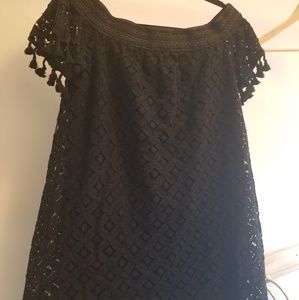 Cute off shoulder black dress